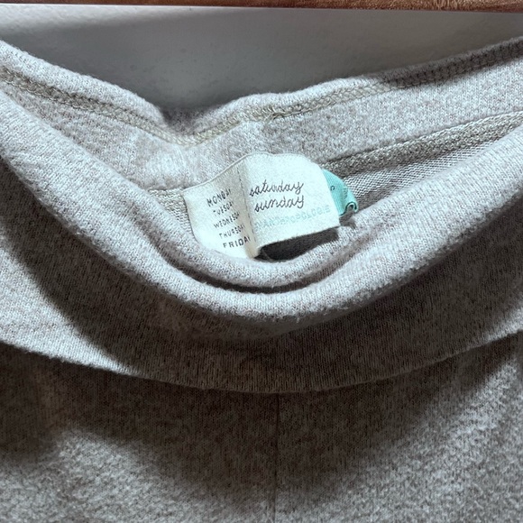Anthropologie women’s beige Knit Saturday Sunday Lounge Pants Sz Small - Picture 3 of 5
